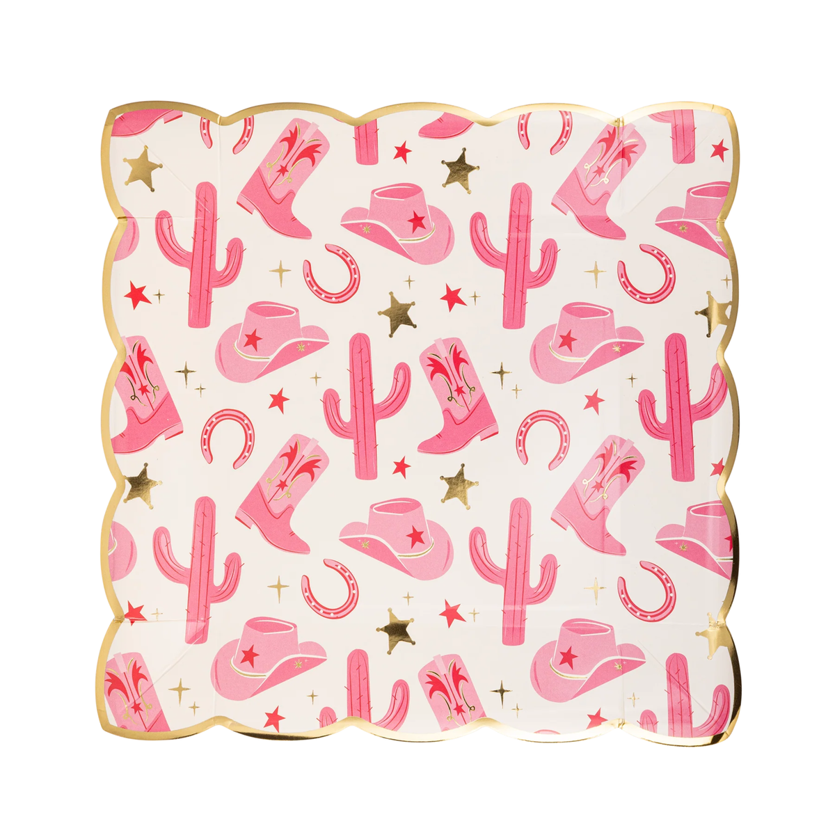 Plato Cowgirl Pattern Pink